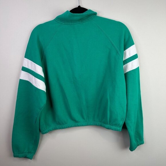 Garage green mock neck 3/4 zip pullover size large - Picture 2 of 8